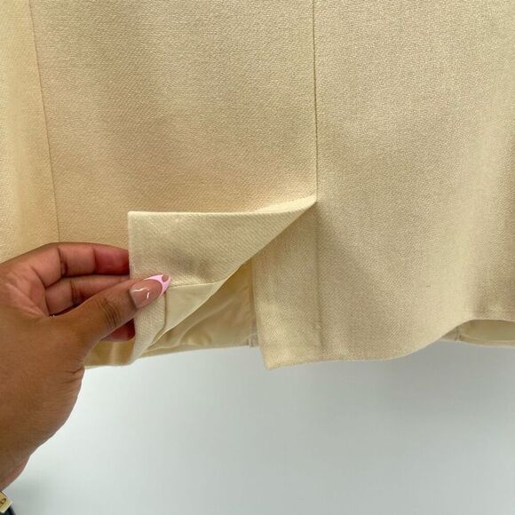 Sag Harbor Petite Women’s Cream Wool Blazer Jacket H62070JC Single Button 16P - Picture 10 of 14
